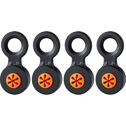 Ergodyne 3740 Hand Tool Attachment Trap - Slips (4-Pack) 0.5" Height x 4" Width - Orange, Black - Acrylonitrile Butadiene Styrene (ABS) - 4 / Pack (19741)