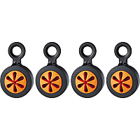 Ergodyne 3740 Hand Tool Attachment Trap - Slips (4-Pack) 0.7" Height x 4" Width - Orange, Black - Acrylonitrile Butadiene Styrene (ABS) - 4 / Pack (19743)