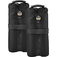 Ergodyne 6094 One Size Tent Weight Bags 40 lb Capacity - 7" Length x 10" Width - Black - Polyurethane, Polyester - Tent - 2 / Pack (12994)