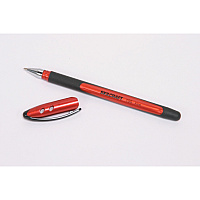 AbilityOne SKILCRAFT 100 Rubberized Stick Pen Fine Pen Point - Red Gel-based Ink - Red, Metallic Barrel - 1 Dozen (4220322)