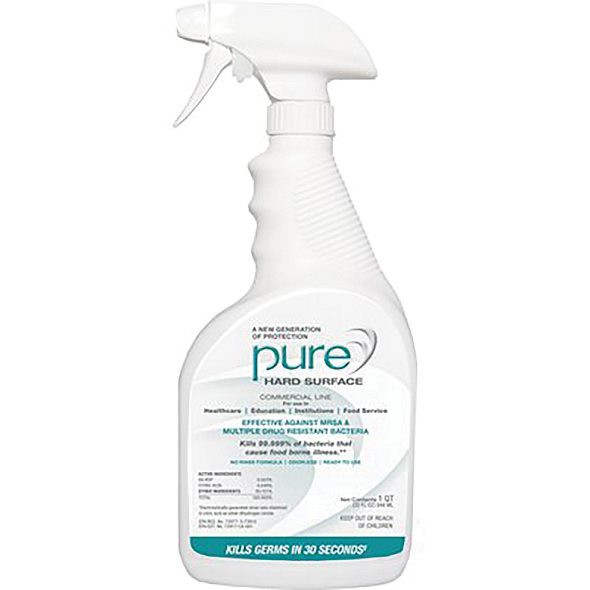 AbilityOne SKILCRAFT PURE Hard Surface Disinfectant Ready-To-Use Spray - 32 fl oz (1 quart) - Spray Bottle - 6 / Box - Colorless (6911874)