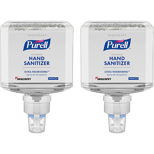 AbilityOne SKILCRAFT Hand Sanitizer Refill 40.6 fl oz (1200 mL) - Touchless Dispenser - Kill Germs - Hand, Skin - 2 / Box (6941827)