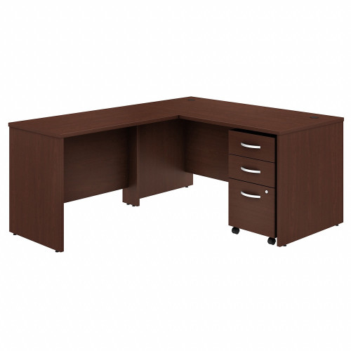 Bush Business Furniture Studio C 60W x 30D L Shaped Desk with Mobile File Cabinet and 42W Return (STC008CSSU)
