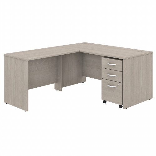 Bush Business Furniture Studio C 60W x 30D L Shaped Desk with Mobile File Cabinet and 42W Return (STC008SOSU)