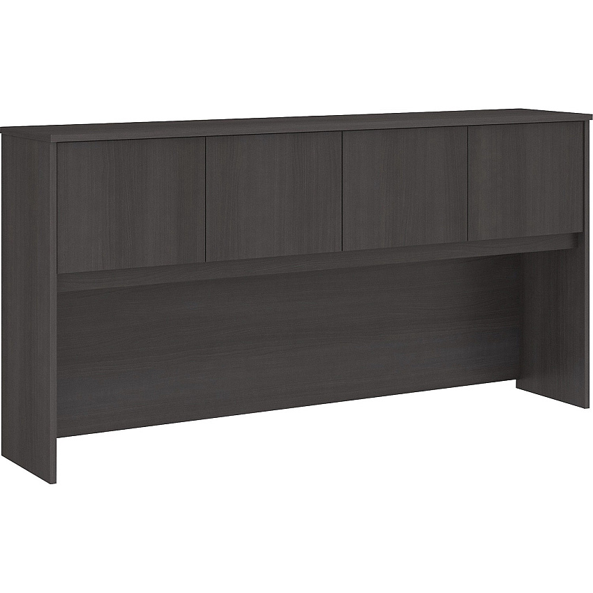 Bush Business Furniture Studio C 72W Hutch 36" Height x 70.9" Width x 14.5" Depth - 4 Door(s) - Finish: Storm Gray, Thermofused Laminate (TFL) (SCH172SG)