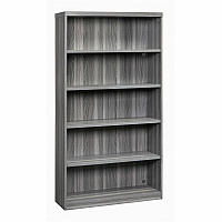 Safco Aberdeen Series 5-Shelf, Bookcase 68.8" Height x 36" Width x 12" Depth Bookcase, 63.9" Height x 34.6" Width x 11.4" Depth Interior Cabinet - 5 Shelve(s) - Material: Laminate, Medium Density Fiberboard (MDF) - Finish: Gray Steel - 1 Each (AB5S36LGS)