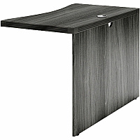 Safco Aberdeen Series 42" Curved Bridge 29.5" Height x 42" Width x 24" Depth - Material: Medium Density Fiberboard (MDF), Laminate - Finish: Gray Steel - 1 Each (ACB4224LGS)