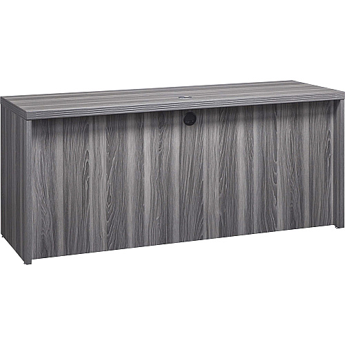 Safco Aberdeen 72" Credenza Rectangle - 1.6" Thickness Work Surface, 29.5" Height x 72" Width x 24" Depth Credenza - Material: Medium Density Fiberboard (MDF), Laminate - Finish: Gray Steel - 1 Each (ACD7224LGS)