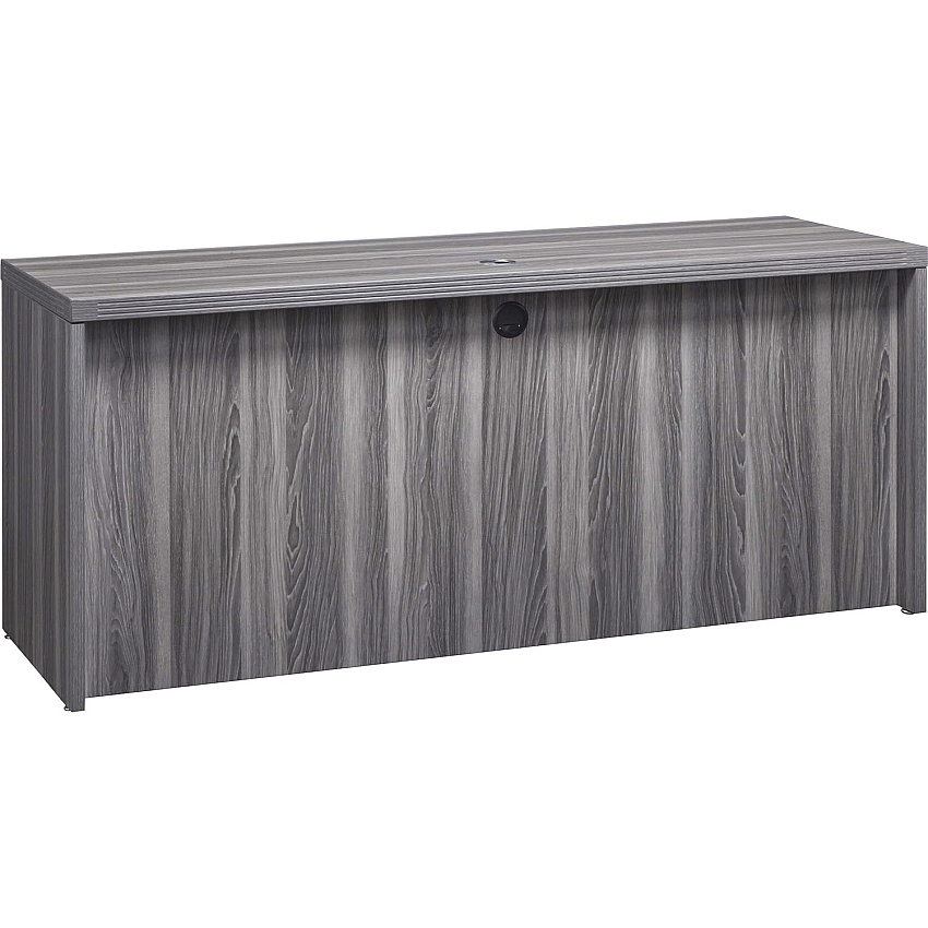 Safco Aberdeen 72" Credenza Rectangle - 1.6" Thickness Work Surface, 29.5" Height x 72" Width x 24" Depth Credenza - Material: Medium Density Fiberboard (MDF), Laminate - Finish: Gray Steel - 1 Each (ACD7224LGS)