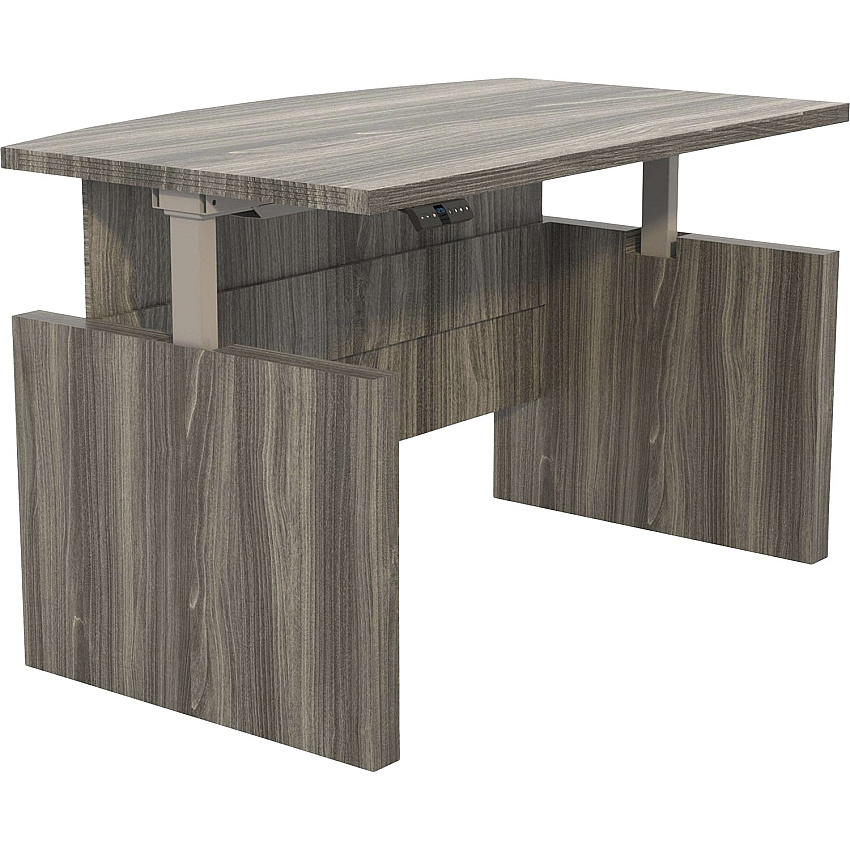 Safco Aberdeen Height-Adjustable Desk x 1.6" Thickness Work Surface, 49.2" Height x 72" Width Desk - Finish: Gray Steel, Laminate - 1 Each (ABDH7242LGS)