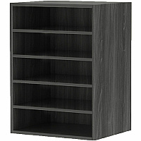 Safco Aberdeen Series Horizontal Paper Management Rectangle - 3.5" Height x 14" Width x 11.3" Depth Compartment, 20.3" Height x 15" Width x 11.8" Depth Rack - Material: Medium Density Fiberboard (MDF), Laminate - Finish: Gray Steel - 1 Each (AHPMLGS)