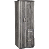 Safco Aberdeen Series Personal Storage Tower 64.3" Height x 14.9" Width0.7" Thickness Door, 9.1" Height18.7" Depth Drawer, 62.2" Height x 22.6" Width x 22.7" Depth Interior Cabinet - Total Drawer(s): 2 - 2 Door(s) - 6 Shelve(s) - 6 Adjustable Sh (APSTLGS)