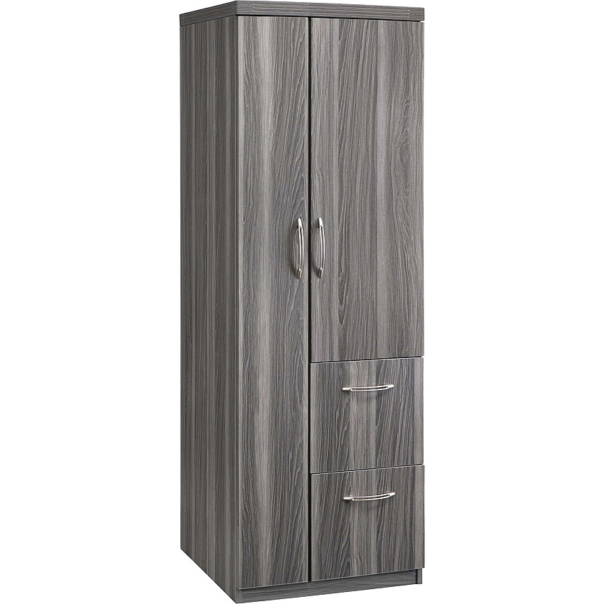 Safco Aberdeen Series Personal Storage Tower 64.3" Height x 14.9" Width0.7" Thickness Door, 9.1" Height18.7" Depth Drawer, 62.2" Height x 22.6" Width x 22.7" Depth Interior Cabinet - Total Drawer(s): 2 - 2 Door(s) - 6 Shelve(s) - 6 Adjustable Sh (APSTLGS)