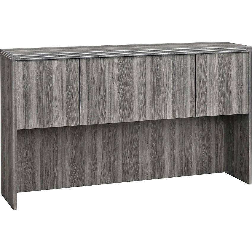 Safco Aberdeen Series 72" Hutch, Wood Doors Rectangle - 17.4" Height x 17.4" Width0.7" Thickness Door, 37.4" Height x 70" Width x 13.3" Depth Interior Cabinet, 39.1" Height x 72" Width x 15" Depth Hutch - 4 Door(s) - Material: Medium Density Fi (AHW72LGS)