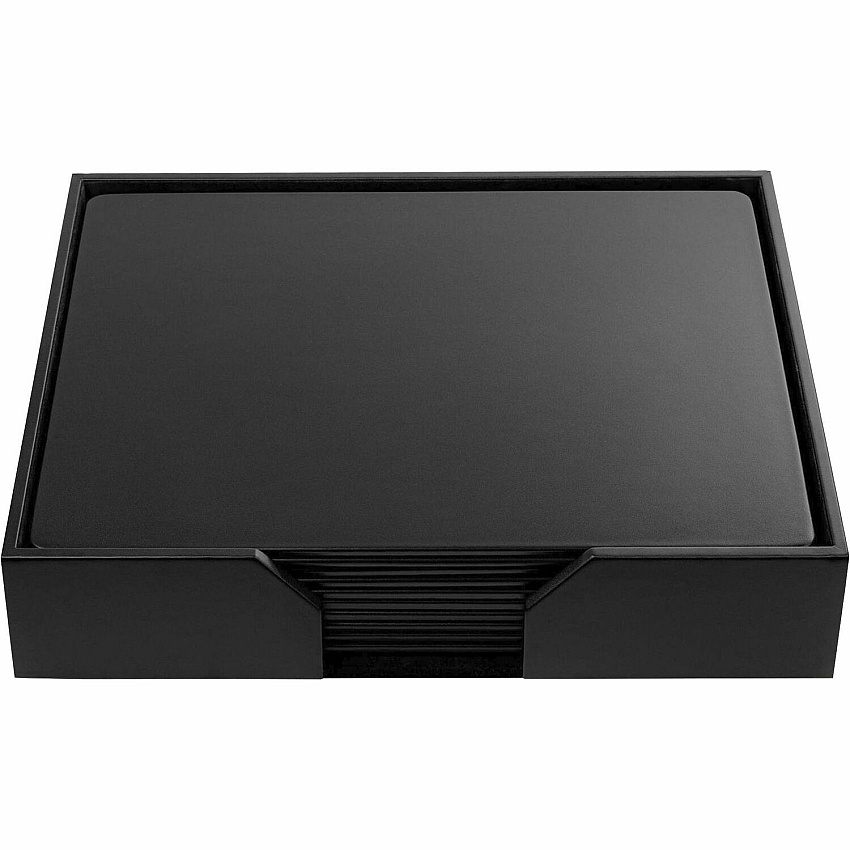 Dacasso Leatherette Conference Room Set Rectangular - 20" Width - Leatherette, Velveteen - Black - 1 Each (D1067)