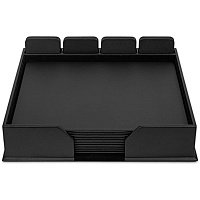 Dacasso Leatherette Conference Room Set Leatherette, Velveteen - Black - 1 Each (D1050)