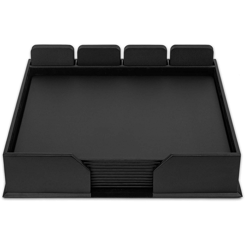 Dacasso Leatherette Conference Room Set Leatherette, Velveteen - Black - 1 Each (D1050)