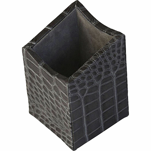 Protacini Castlerock Gray Italian Patent Leather Pencil Cup Italian Leather, Suede - Castlerock Gray - 1 Each (A6210)