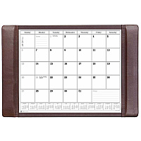Dacasso Leather Conference Table Pad Rectangular - 12 Sheets - Top Grain Leather, Velveteen - Chocolate Brown - 1 Each (P3440)