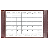 Dacasso Leather Conference Table Pad Rectangular - 34" Width - 12 Sheets - Top Grain Leather, Velveteen - Chocolate Brown - 1 Each (P3450)