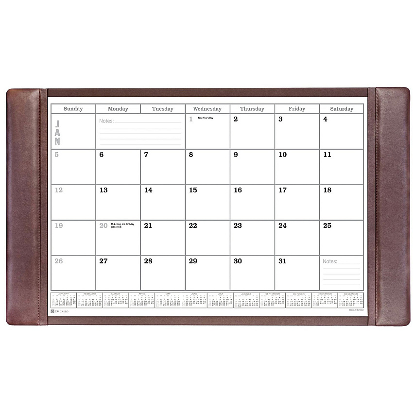 Dacasso Leather Conference Table Pad Rectangular - 34" Width - 12 Sheets - Top Grain Leather, Velveteen - Chocolate Brown - 1 Each (P3450)