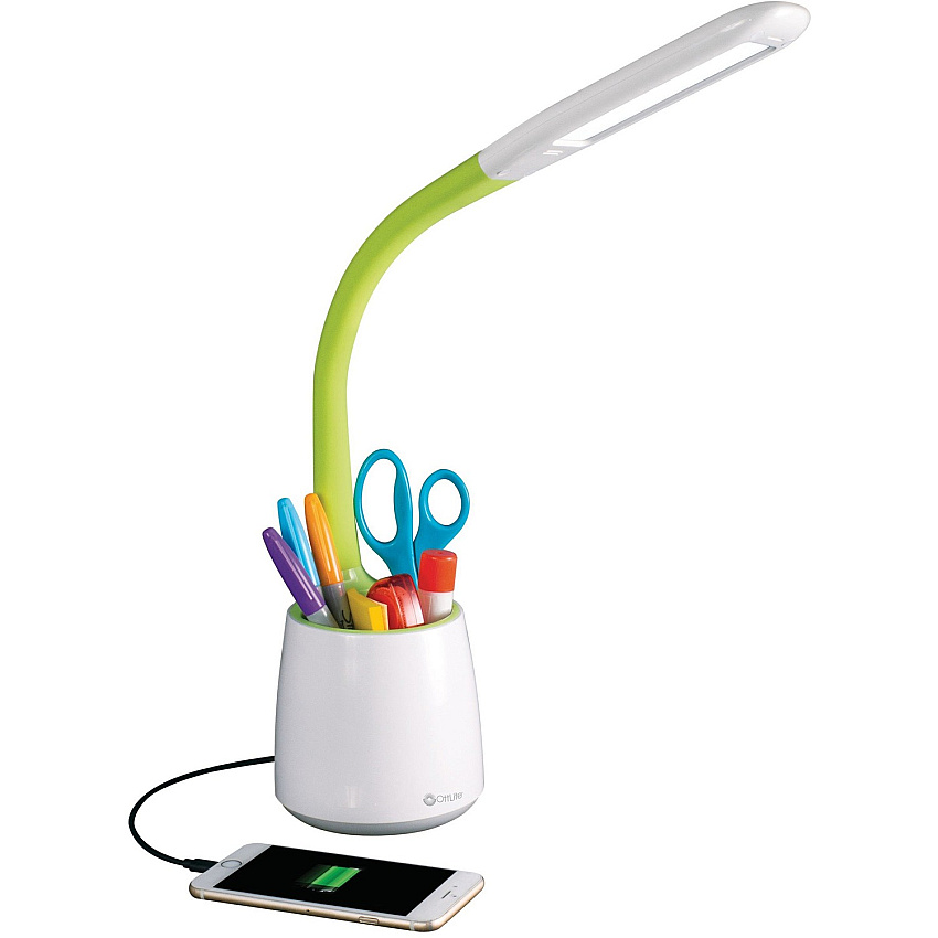 OttLite Desk Lamp LED - White, Green - Desk Mountable (CS59399SHPR)