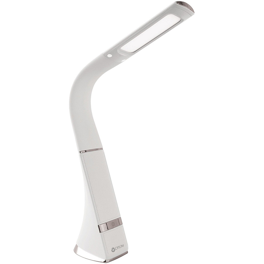 OttLite Wellness Desk Lamp LED Bulb - Rechargeable Battery, USB Charging - Desk Mountable - White - for Home, Kitchen, Table (CS59089SHPR)