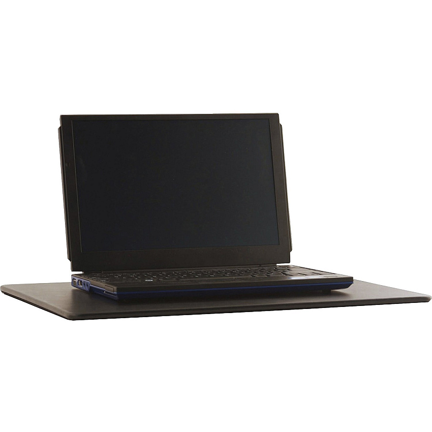 Dacasso Leather Lap Desk Pad Black - Leather, Felt - 1 Each (P1052)