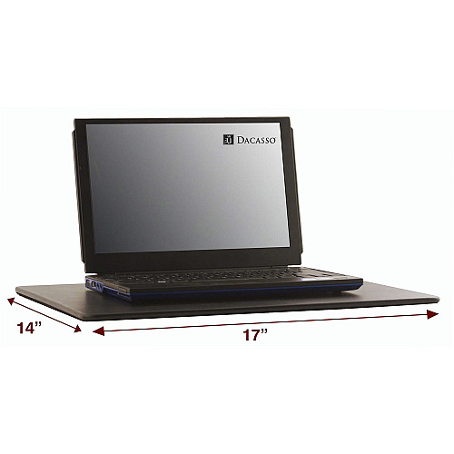 Dacasso Leatherette Lap Desk Pad Black - Leatherette, Felt - 1 Each (P1053)