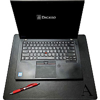 Dacasso Leatherette Lap Desk Pad Black - Leatherette, Felt - 1 Each (P1055)