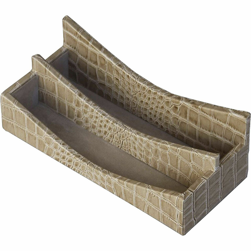 Protacini Breeze Beige Italian Patent Leather Letter Holder Italian Leather, Velveteen, Suede - Breeze Beige - 1 Each (A6308)