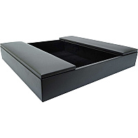 Dacasso Leatherette Enhanced Conference Room Organizer Desktop - Gray - Leatherette, Velveteen - 1 Each (A4290)