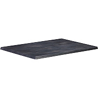 Holland Bar Stools Table Top Black Steel Rectangle Top - 1 Each (OD3048BLKSTL)