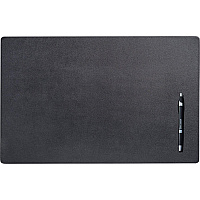 Dacasso Leather Conference Pad Rectangular - 22" Width - Top Grain Leather, Velveteen - Black - 1 Each (P1056)