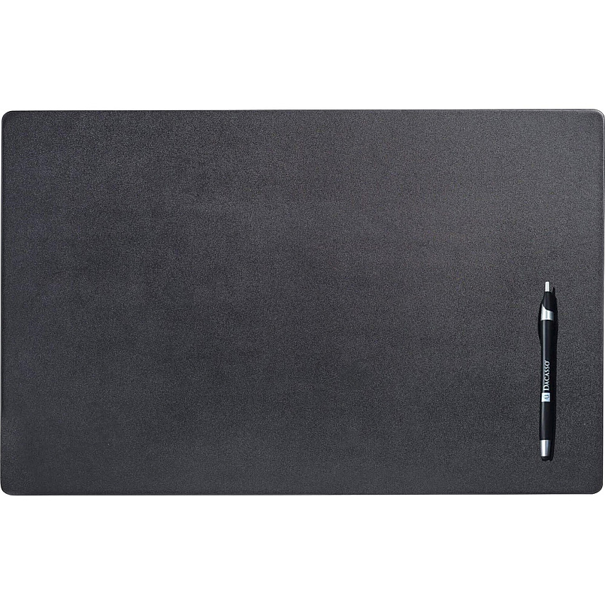 Dacasso Leather Conference Pad Rectangular - 22" Width - Top Grain Leather, Velveteen - Black - 1 Each (P1056)