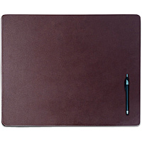 Dacasso Leather Conference Table Pad Rectangular - 20" Width - Top Grain Leather, Velveteen - Chocolate Brown - 1 Each (P3430)