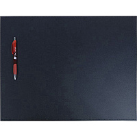 Dacasso Leatherette Conference Table Pad Rectangular - 17" Width - Leatherette, Velveteen - Black - 1 Each (P1347)
