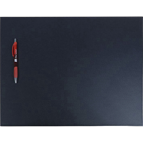 Dacasso Leatherette Conference Table Pad Rectangular - 17" Width - Leatherette, Velveteen - Black - 1 Each (P1347)