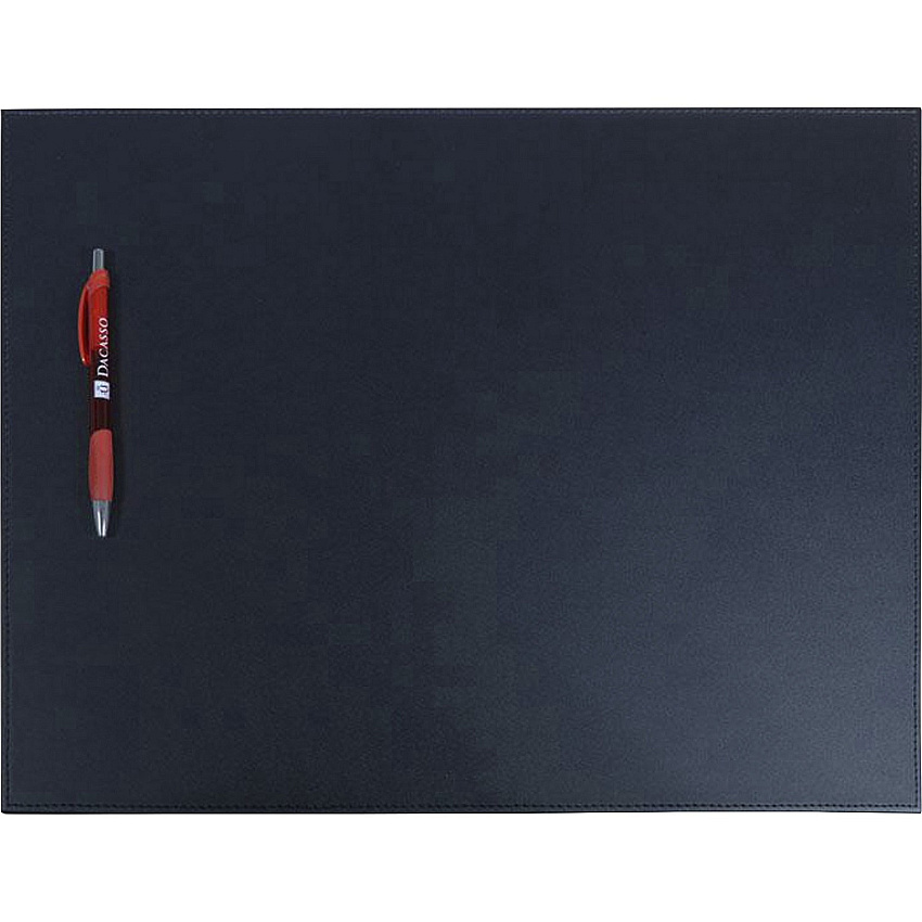 Dacasso Leatherette Conference Table Pad Rectangular - 17" Width - Leatherette, Velveteen - Black - 1 Each (P1347)