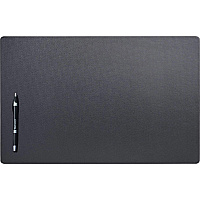 Dacasso Leatherette Conference Pad Rectangular - 22" Width - Leatherette, Velveteen - Black - 1 Each (P1057)