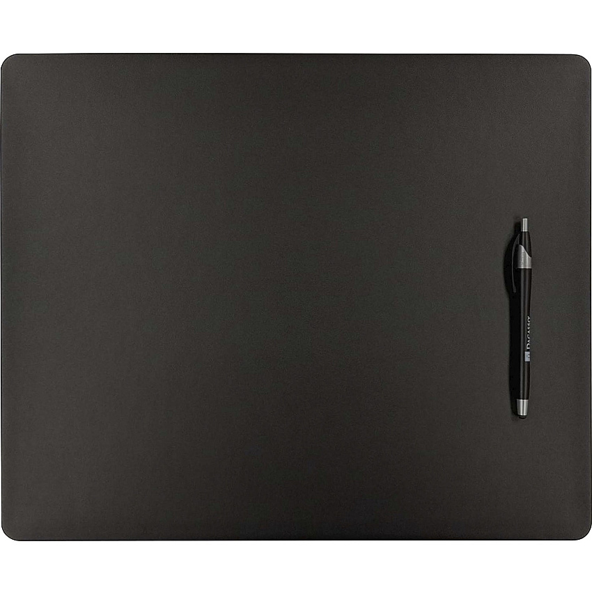 Dacasso Glass Tabletop Leather Conference Pad Rectangular - 17" Width - Leatherette, Foam, Rubber - Black - 1 Each (P1045)
