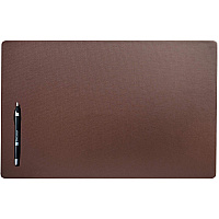 Dacasso Leatherette Conference Pad Rectangular - 22" Width - Leatherette, Velveteen - Chocolate Brown - 1 Each (P3457)