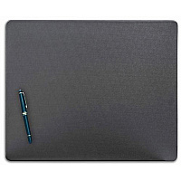 Dacasso Leatherette Conference Table Pad Rectangular - 17" Width - Leatherette, Velveteen - Gray - 1 Each (P4215)