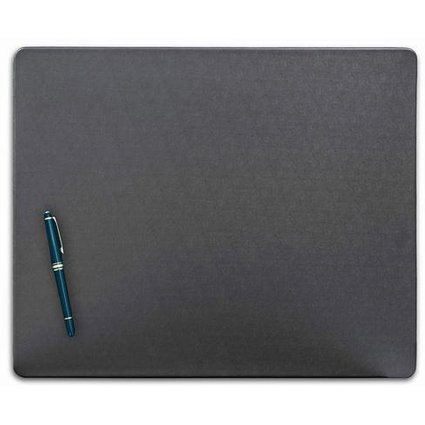 Dacasso Leatherette Conference Table Pad Rectangular - 17" Width - Leatherette, Velveteen - Gray - 1 Each (P4215)