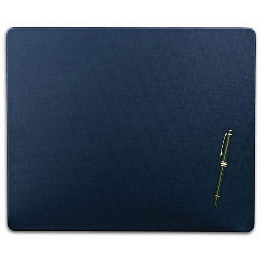 Dacasso Leatherette Conference Table Pad Rectangular - 17" Width - Leatherette, Velveteen - Navy Blue - 1 Each (P4615)