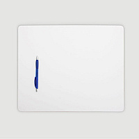 Dacasso Leatherette Conference Table Pad Rectangular - 17" Width - Leatherette, Velveteen - White - 1 Each (P4415)