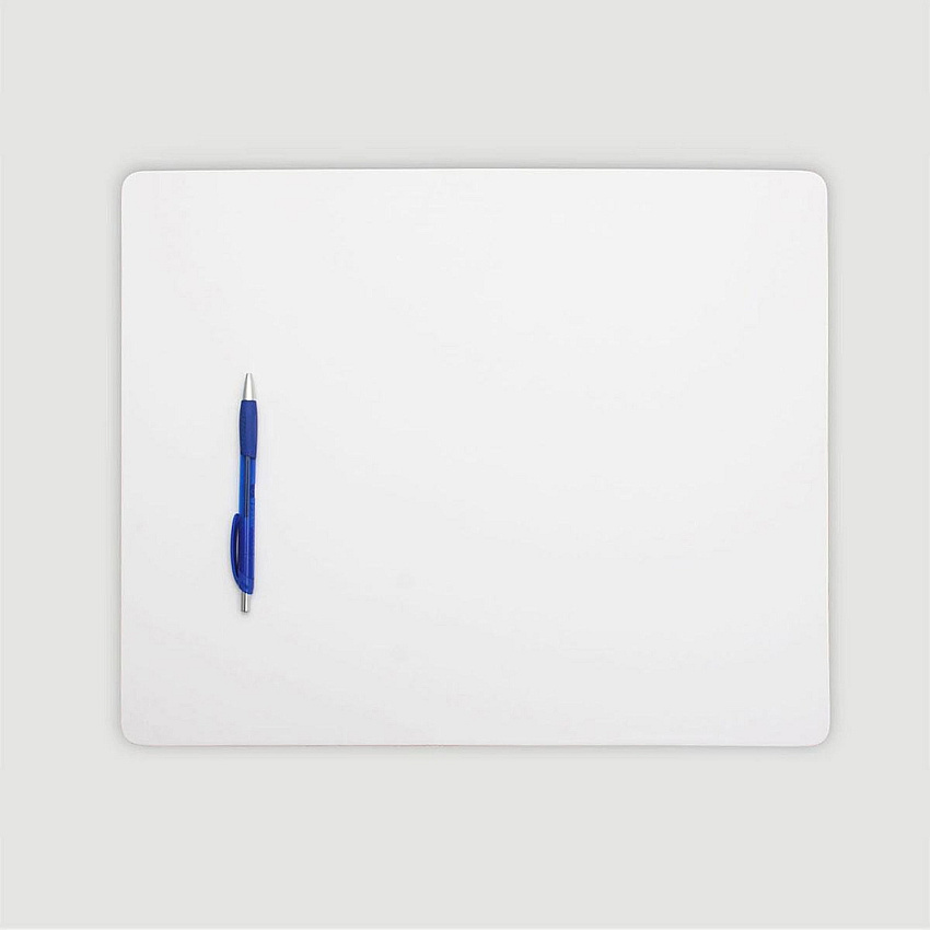 Dacasso Leatherette Conference Table Pad Rectangular - 17" Width - Leatherette, Velveteen - White - 1 Each (P4415)
