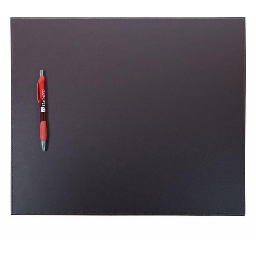 Dacasso Leatherette Conference Table Pad Rectangular - 17" Width - Leatherette, Velveteen - Chocolate Brown - 1 Each (P3347)