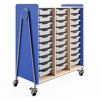 Safco Whiffle Typical Triple Rolling Storage Cart 330 lb Load Capacity - 4 Casters - 3" Caster Size - Laminate, Particleboard, Polyvinyl Chloride (PVC), Metal, Thermofused Laminate (TFL) - 43.25" Width x 19.75" Depth x 48" Height - Steel Frame - (3930SBU)