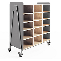 Safco Whiffle Typical Triple Rolling Storage Cart 12 Shelf - 540 lb Load Capacity - 4 Casters - 3